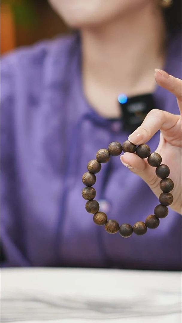 手串沉香12mm透顶绿单圈13g+多样性发一