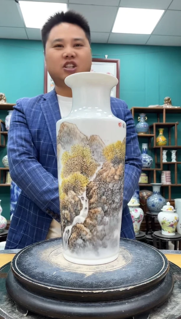 摆件303山水陶瓷摆件