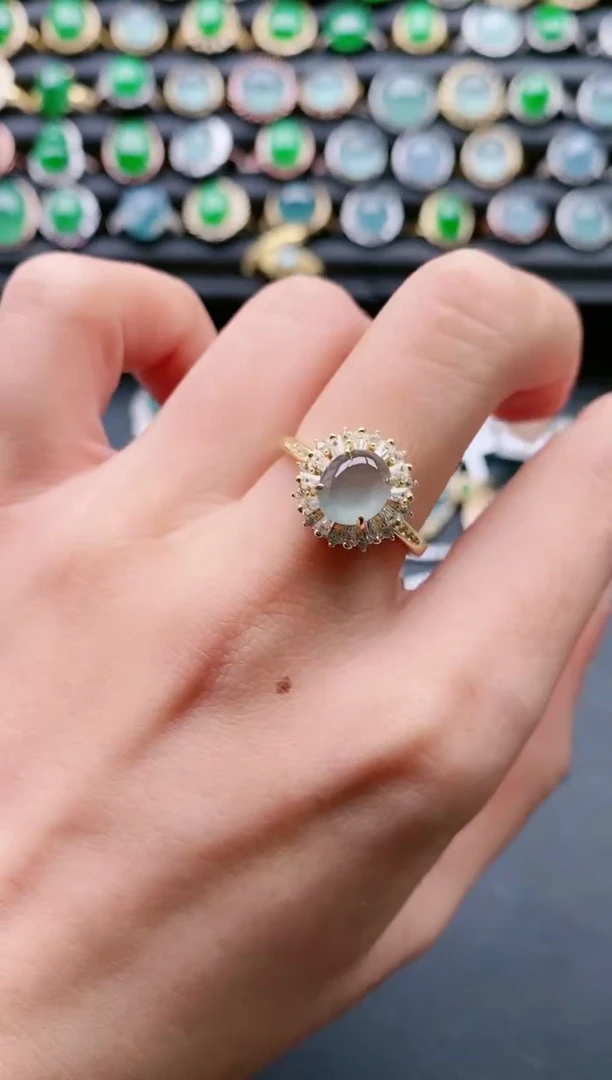 【闪购商品】翡翠戒指银S925镶嵌111111