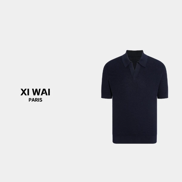 高级男装 25s男士纯棉通勤休闲针织POLO衫亲肤透气翻领短袖 0158
