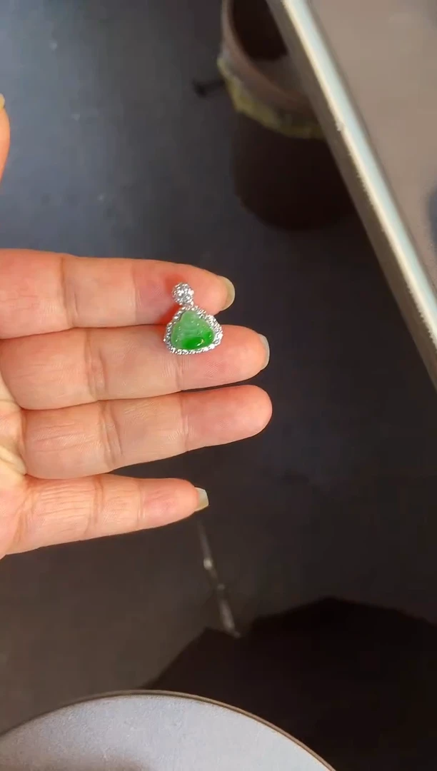 吊坠(不含链)银S925镶嵌翡翠1