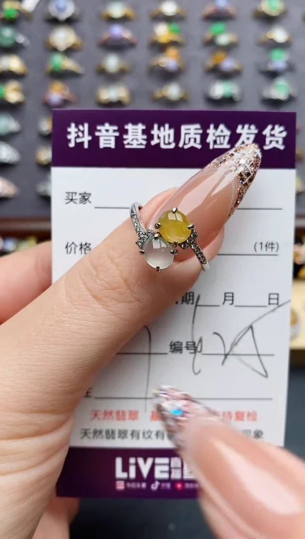 翡翠戒指银S925镶嵌........