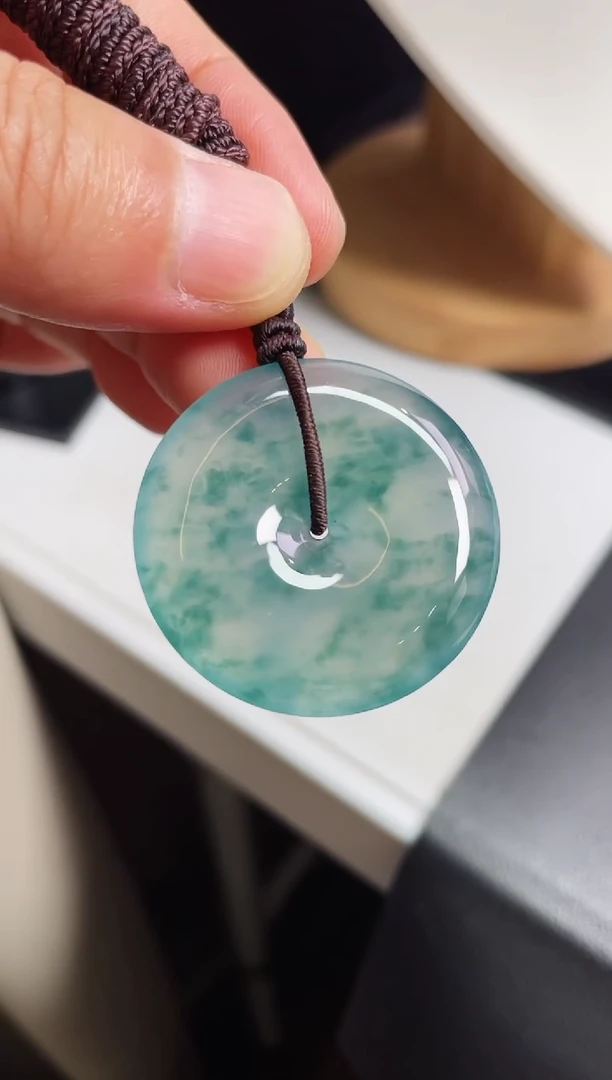翡翠未镶嵌颈饰平安扣尺寸35 6mm