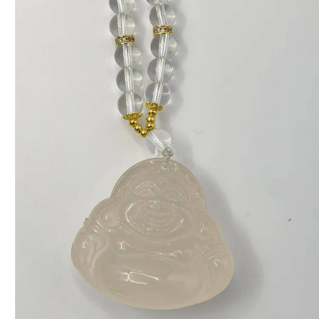 库存处理--高定珠宝血疗佛公牌设计款X714赠藕粉链子