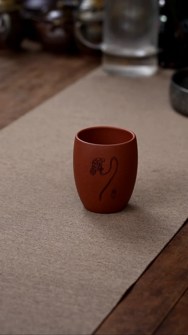 茶壶紫砂莲蓬主人杯红降坡