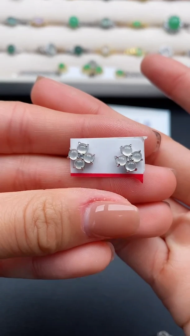 银S925镶嵌戒指翡翠22222222+3