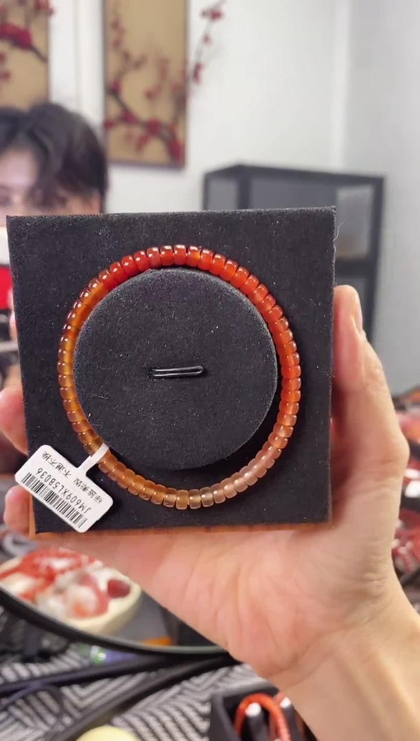 手串未镶嵌南红玛瑙可*可乐XL58036原矿保山河湾小庄药片5mm