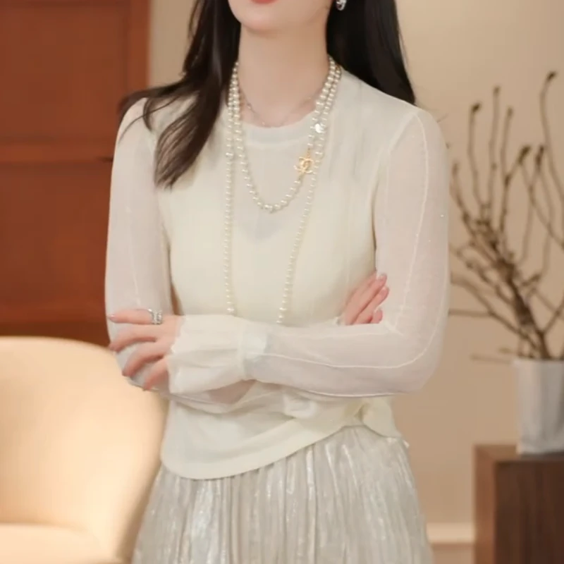 【梦屿】2025春季新款设计感拼接时尚针织衫LK2501742