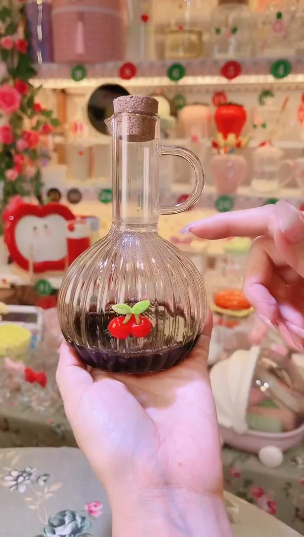 摆件品质好发货快放心拍！樱桃醋油壶