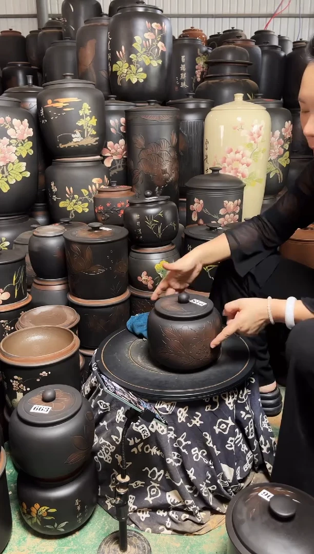 罐瑕疵茶叶罐 苹果牡丹花 918