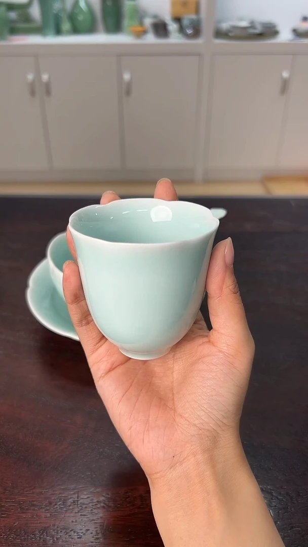 龙泉云间青瓷小米茶器