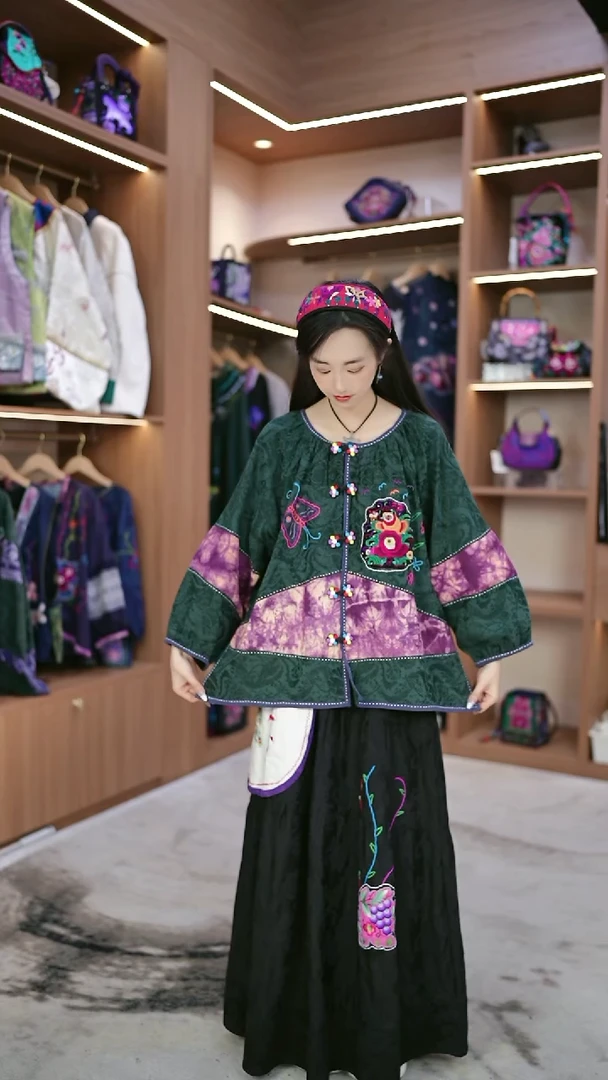 织绣L623黔东南苗族刺绣  上衣