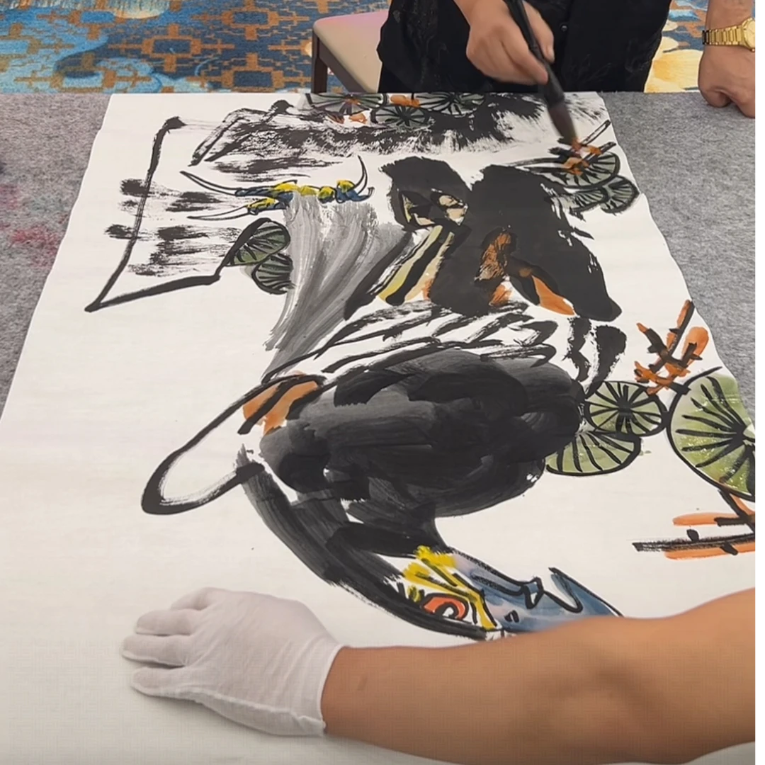 橱窗展示/墨润鑫海/徐文清老师/国画/带证书授权书