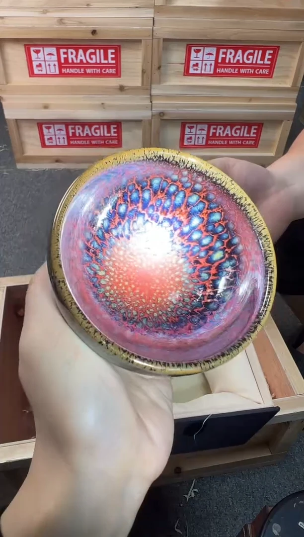 茶盏牛血鹧鸪 盏三疯建盏茶器