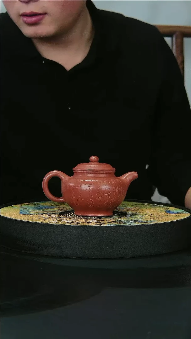 【闪购商品】紫砂茶壶多只红将刻绘