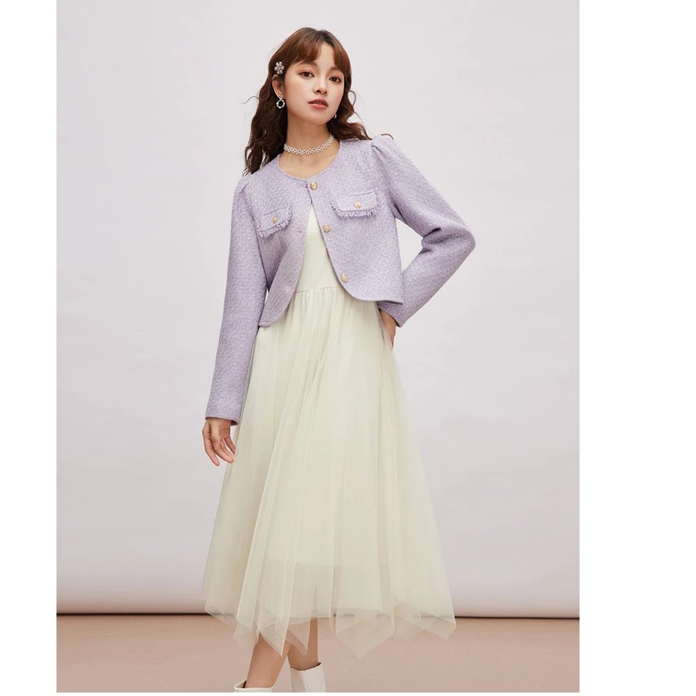 【商场同款新品】IEF/爱依服2025春季新款风优雅小香风套裙欧若风