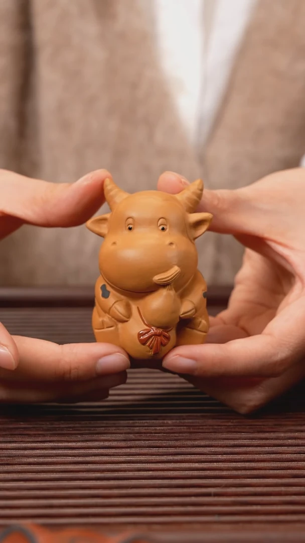 【闪购商品】紫砂茶宠福禄小牛