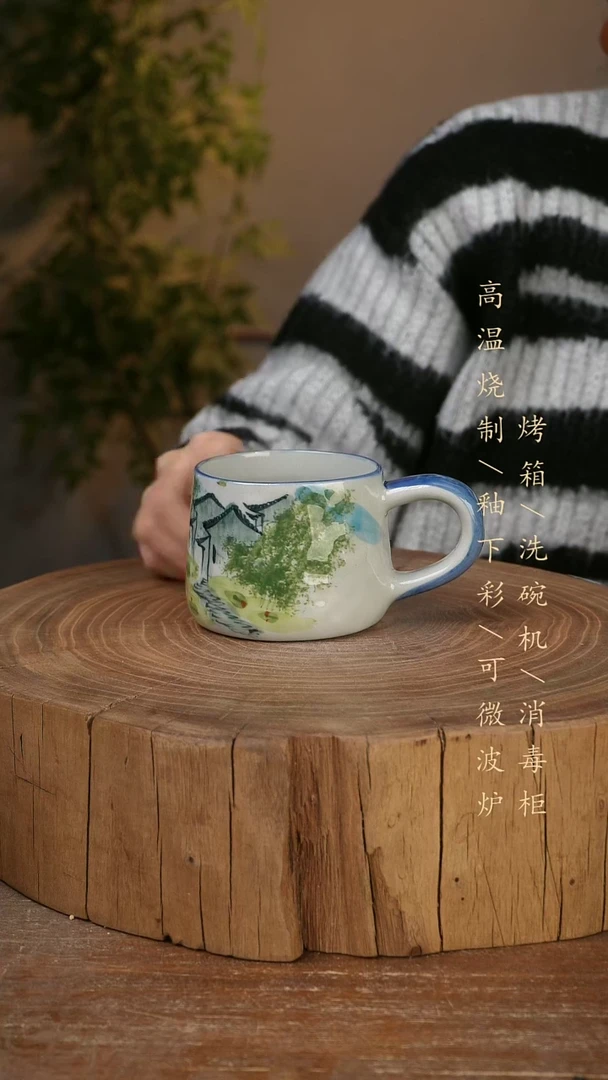 碗瓷景德镇手工手绘高温瓷釉下彩