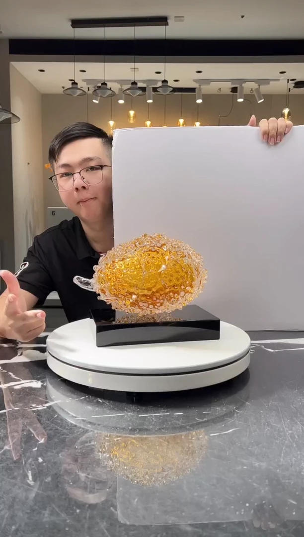 摆件巴比特美学-冰刺榴莲+230黑色底座