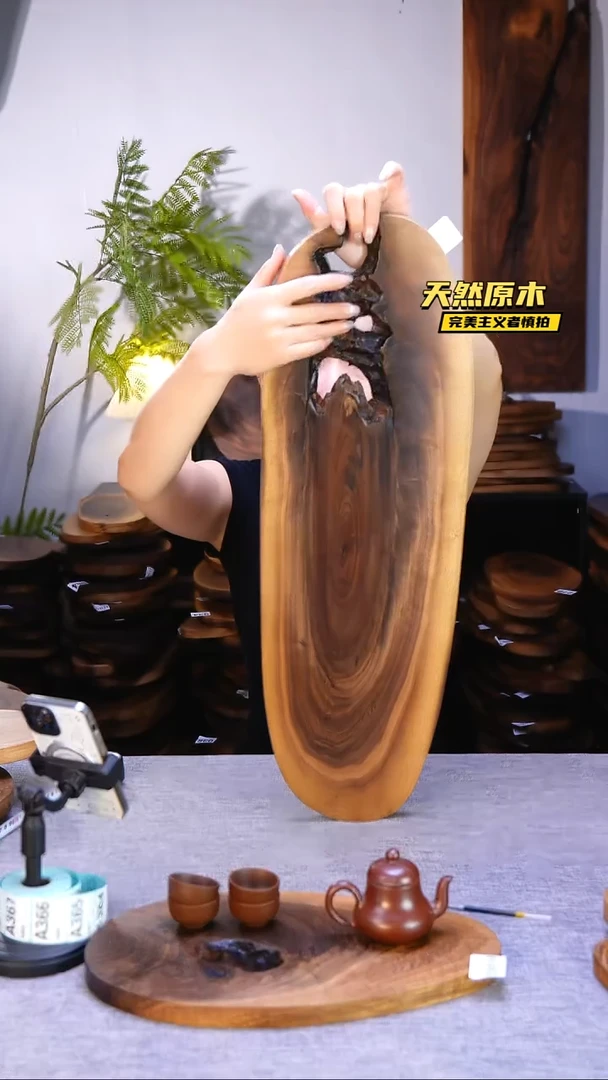 木北美黑胡桃原木.干裂疤结不属于商品质量问题完美主义者慎拍