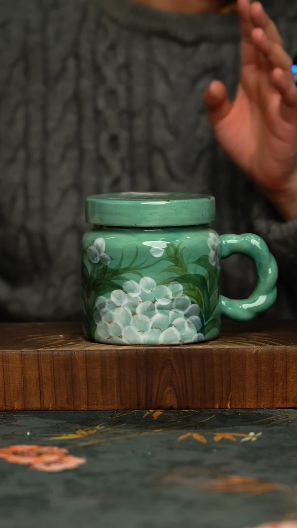 瓷片釉下彩手工手绘同款陶器