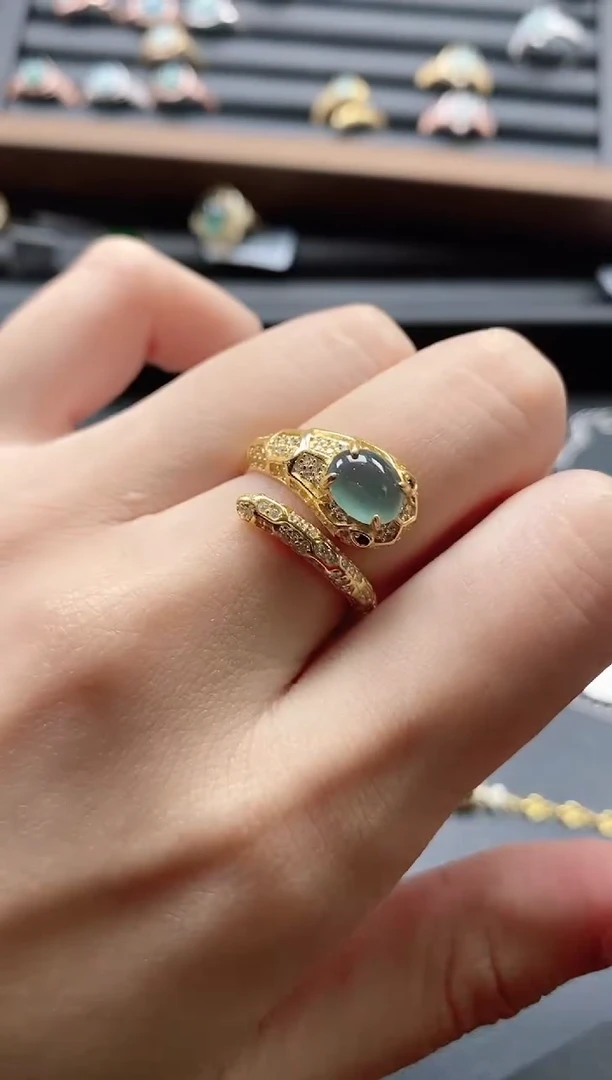 【闪购商品】翡翠戒指银S925镶嵌51151