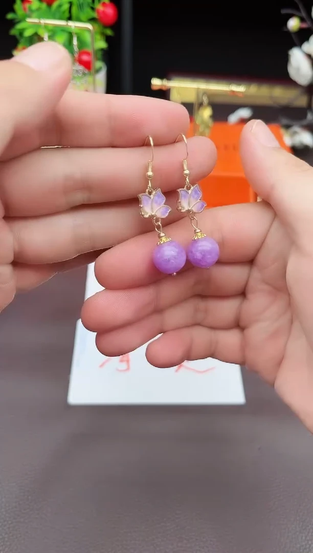 玛瑙/玉髓耳饰银S925镶嵌421000