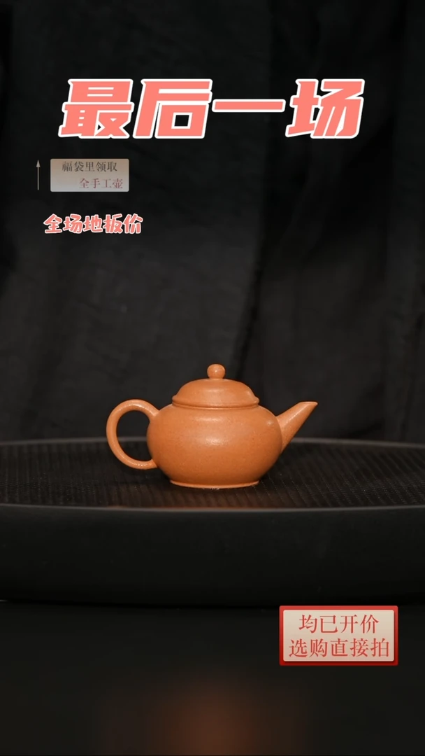 【闪购商品】紫砂茶壶老林紫砂黄金段水平周力