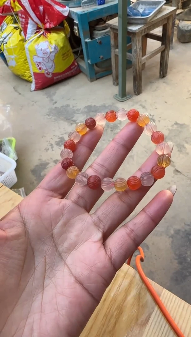 【闪购商品】南红玛瑙单圈未镶嵌原矿无优化多宝8mm单圈