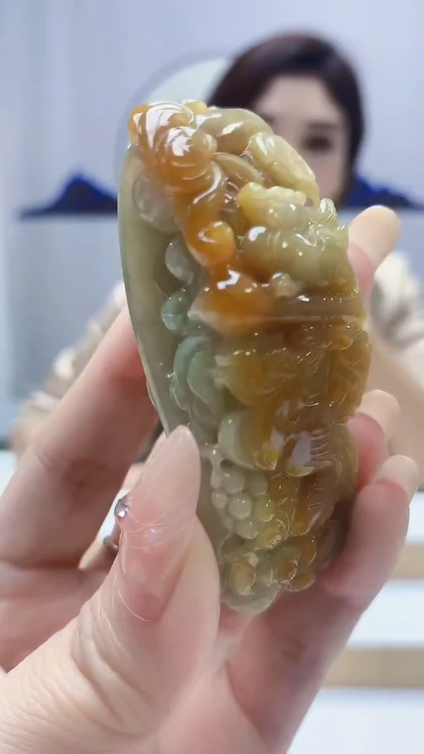 未镶嵌定制翡翠4829DD-毛货挂件154