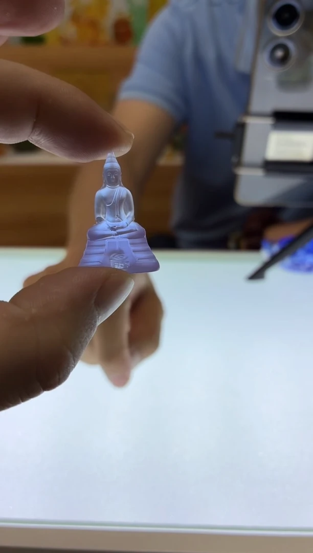 琉璃手工艺品迷你小佛紫罗兰3公分