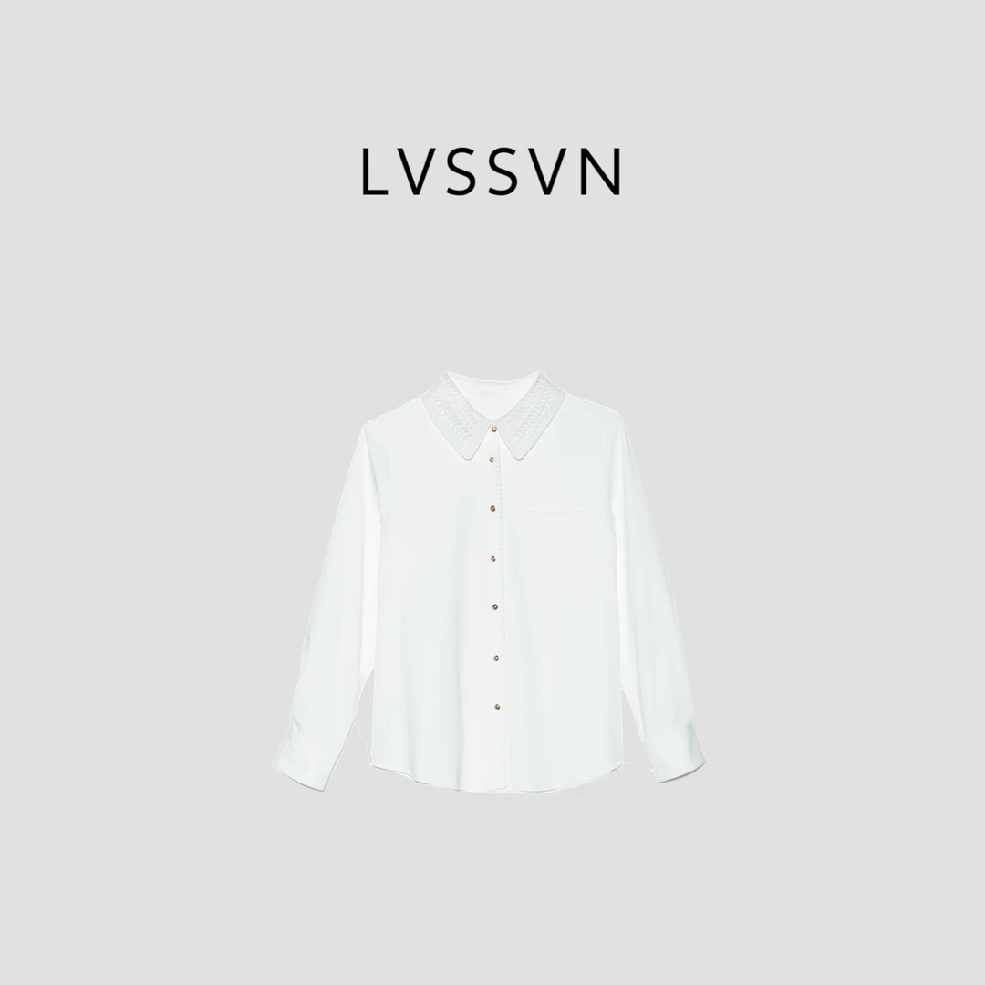 LVSSVN/露裳2025SS 早春新款极简百搭女士衬衫 X-30969