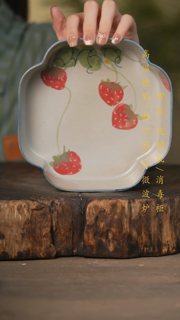 瓷片景德镇高温釉下彩可微波烤箱洗碗机
