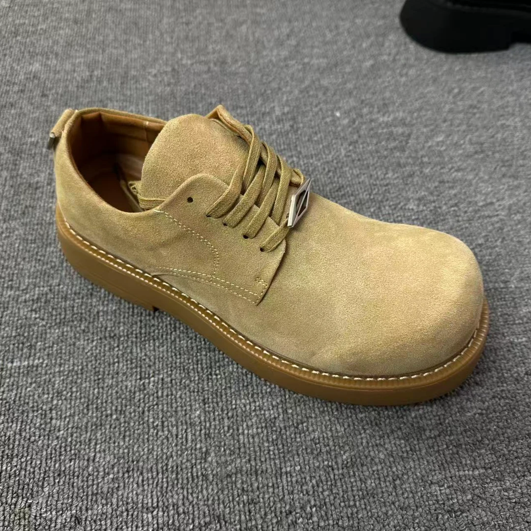 新品微翘圆头cleanfit时尚低帮潮牌德比鞋高街情侣皮鞋简约高级感