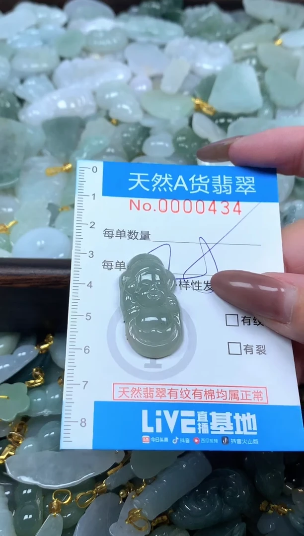 颈饰未镶嵌翡翠净货挂件-0434