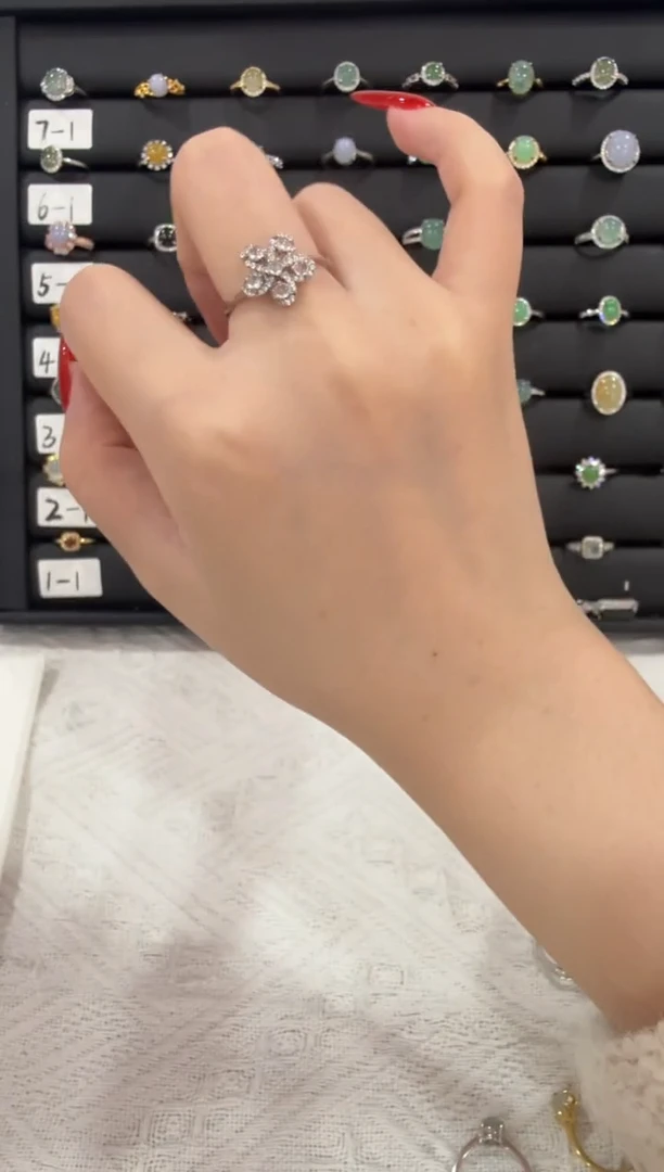银S925镶嵌戒指翡翠056