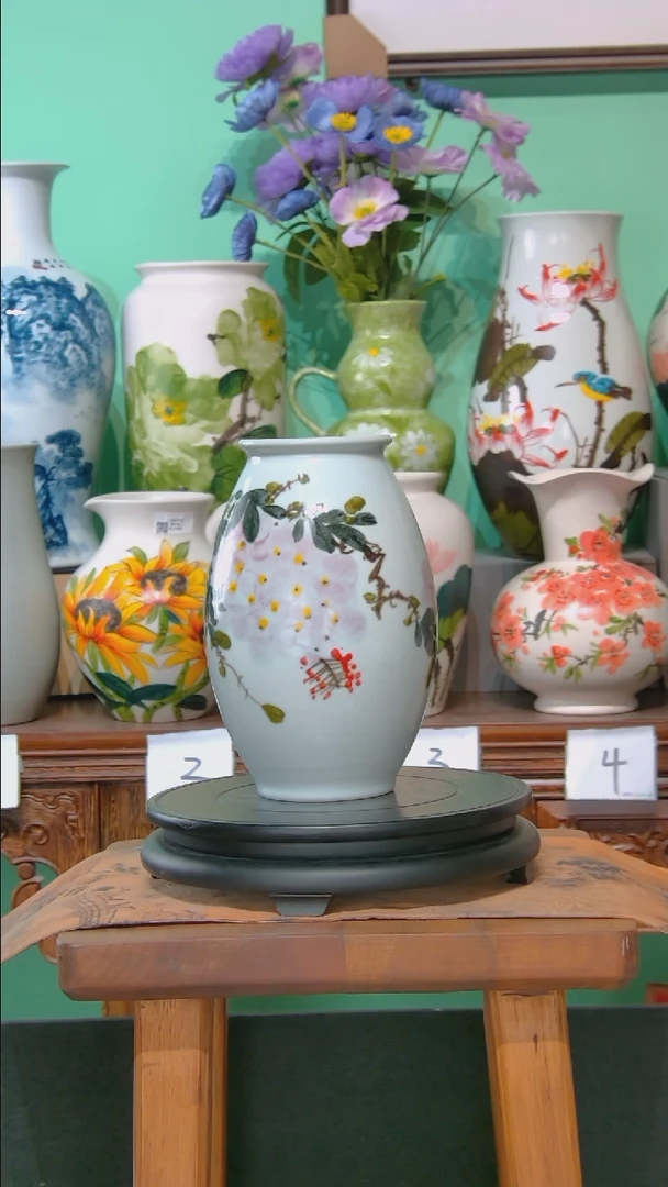 摆件景德镇源头工厂手工无孔水培花瓶