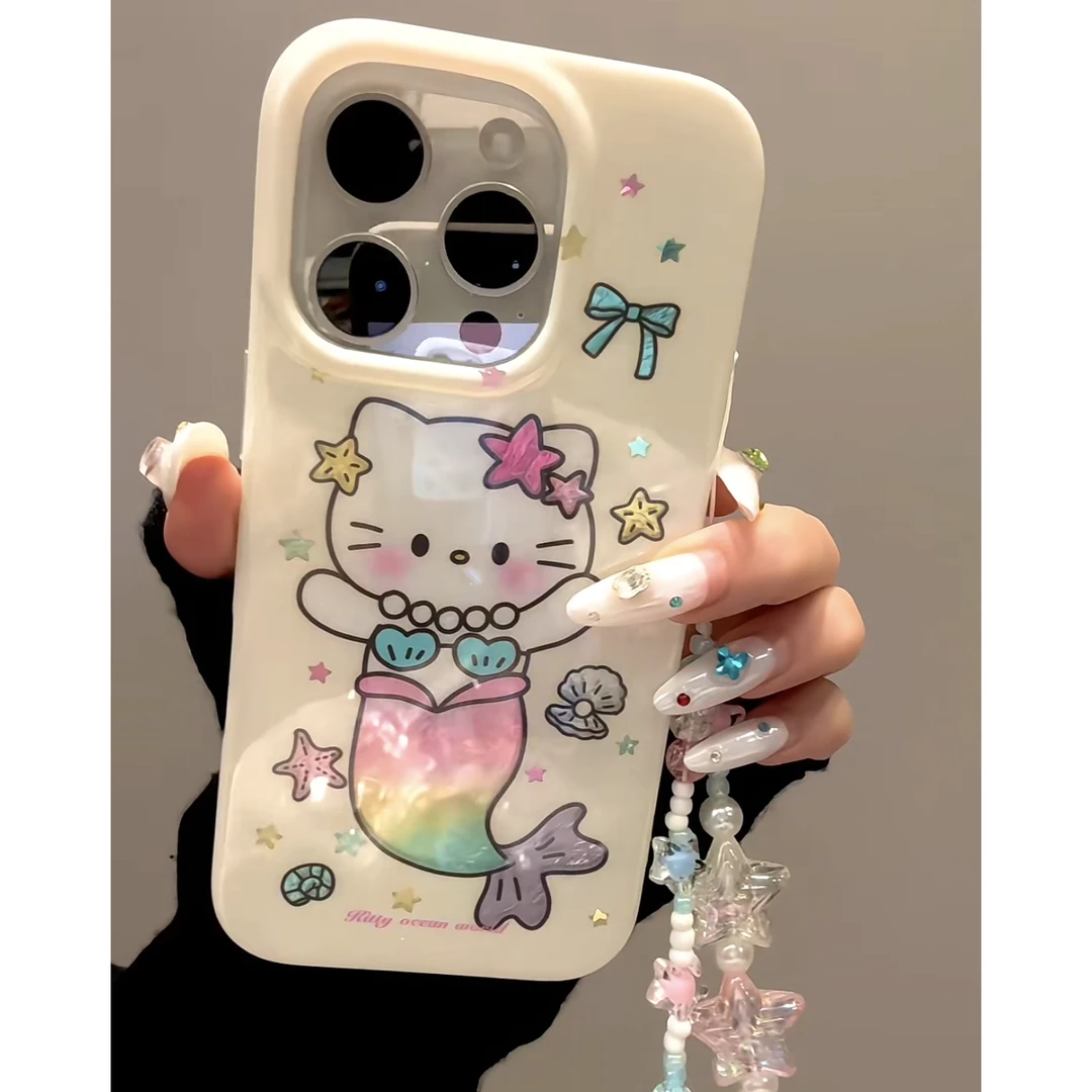 七壳子美人鱼适用苹果小米oppovivo华为iPhone13/14/15/16手机