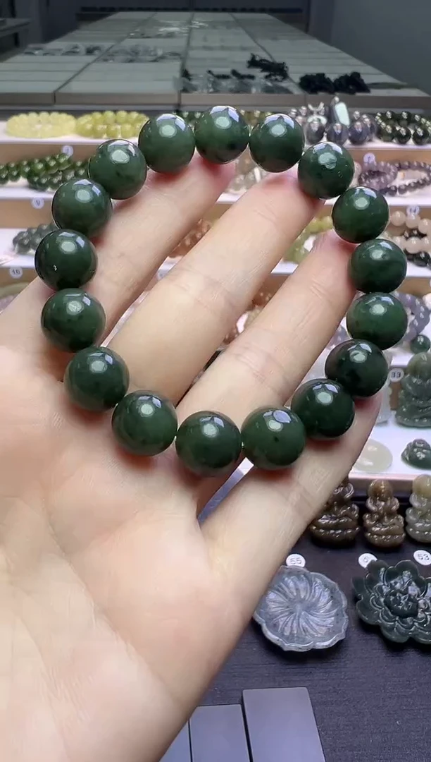 未镶嵌手串和田玉218号链接卡12mm