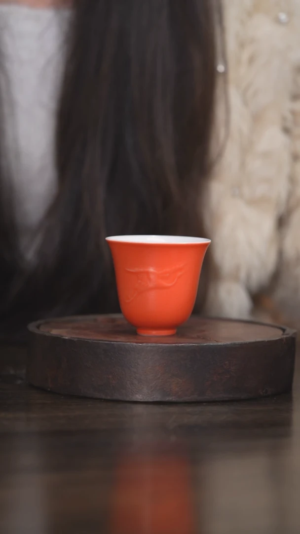 【闪购商品】杯12柴房陶瓷柴烧仙鹤单杯