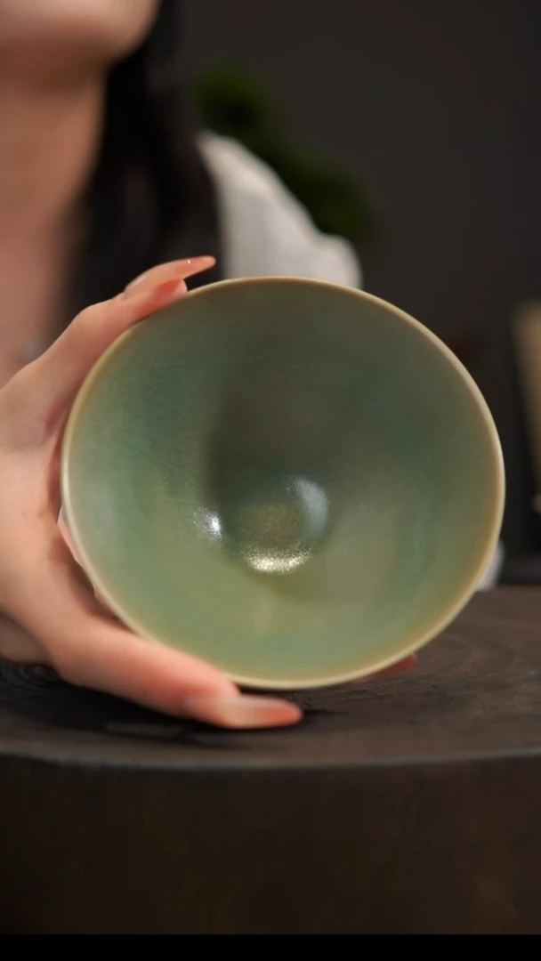 杯子斗笠杯 汝州原产地  原矿老釉