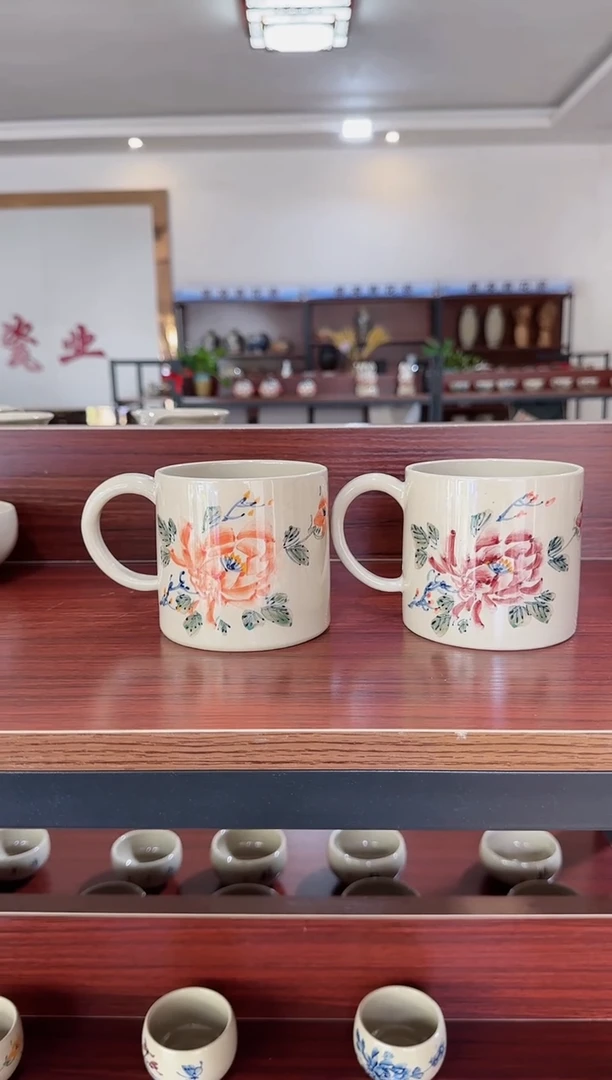 无盖紫百合办公杯1个