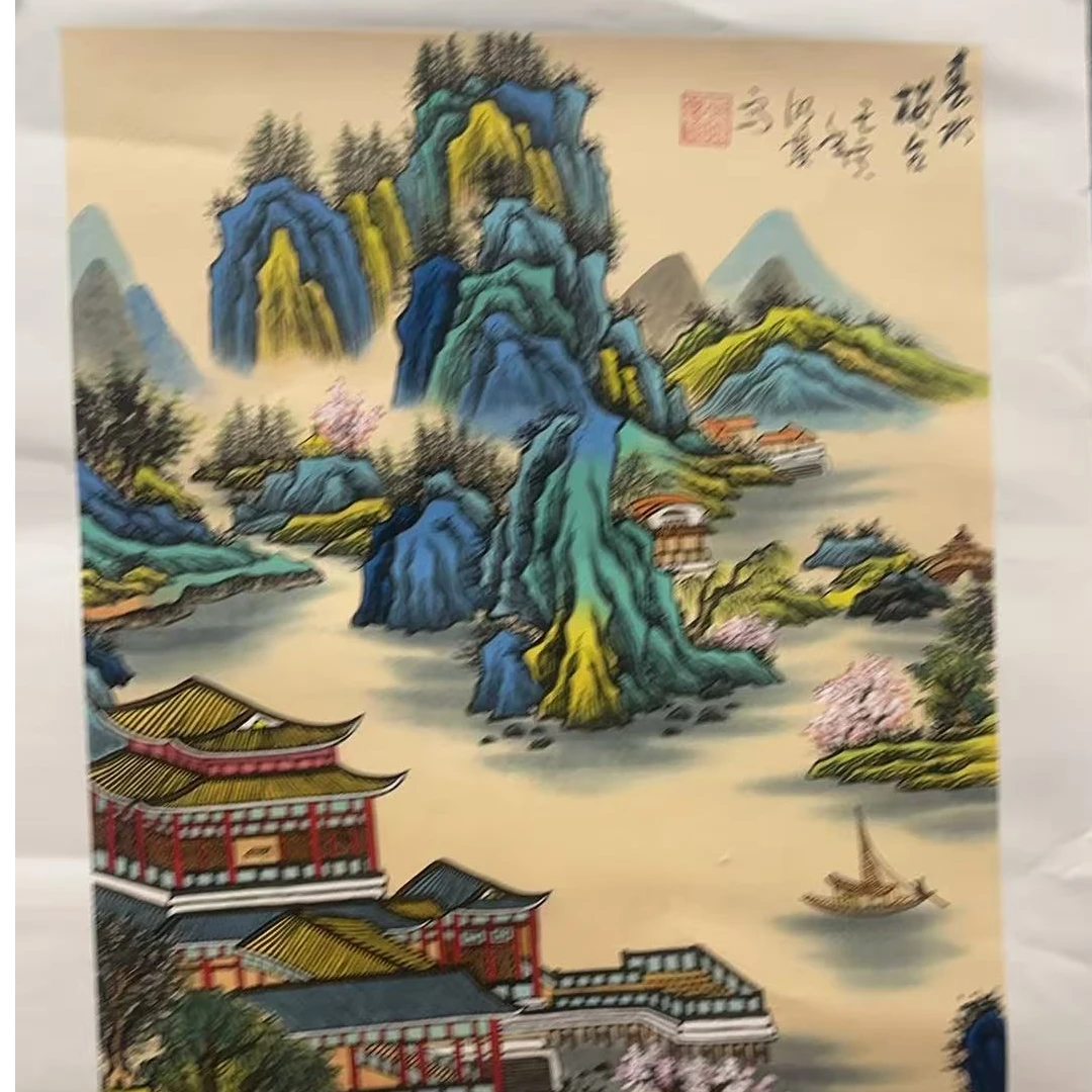 国画作品-徐明庆-四开三-春水楼台