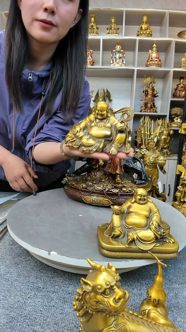 黄铜弥勒佛铜摆件