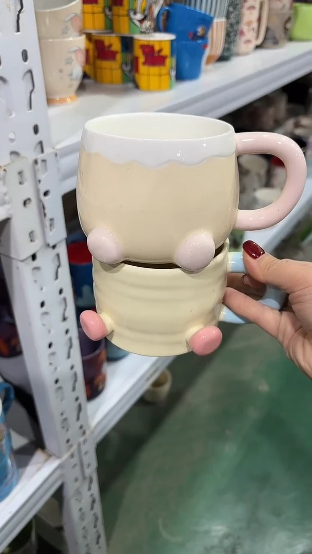 陶瓷手柄款家湖高温陶瓷杯 微瑕