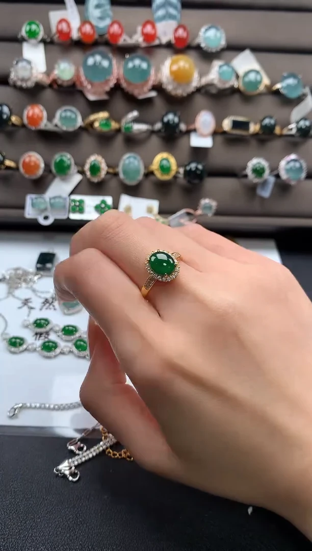 【闪购商品】翡翠戒指银S925镶嵌3123213121