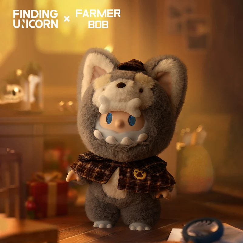 寻找独角兽【潮玩】FARMER BOB 骨头侦探BOB-搪胶毛绒公仔礼物摆件