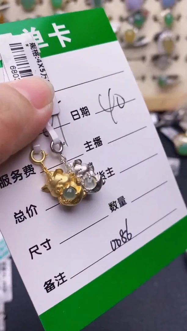 银S925镶嵌戒指翡翠农***莉0086