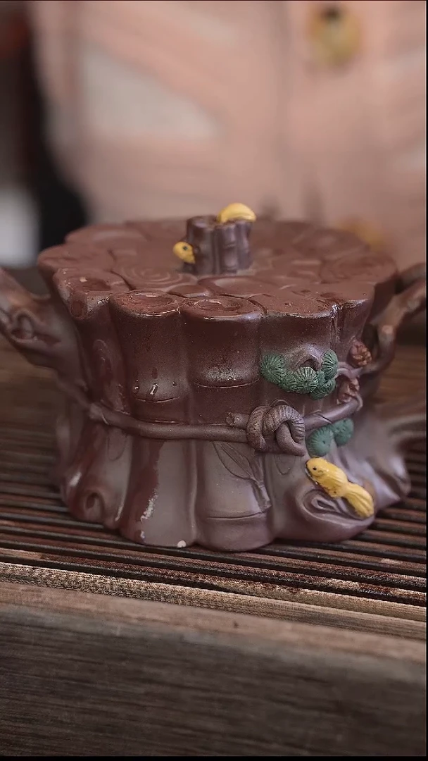 茶壶紫砂全手一捆柴 400cc