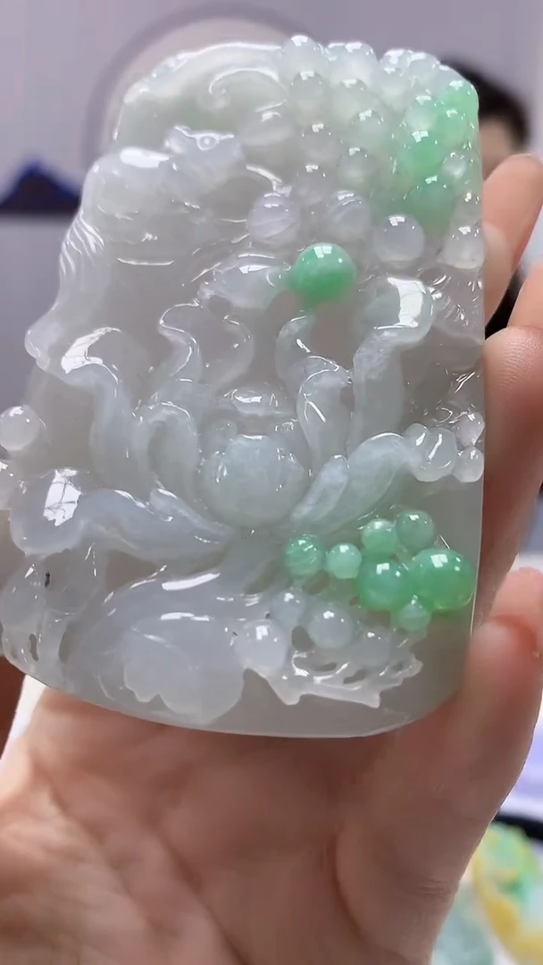 【闪购商品】定制翡翠未镶嵌4829DD-毛货挂件498